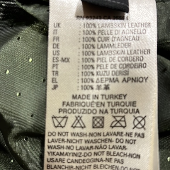 Diesel RAMBO black band collar leather Jacket- men, size: large - Picture 6 of 15